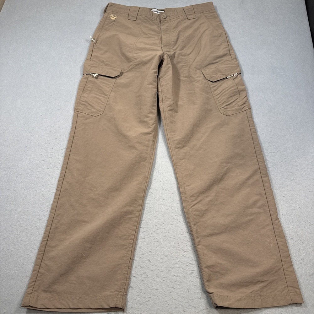 Wrangler ATG Pants Mens 34x32 Green All-Terrain Rugged Wear Ripstop Hiking